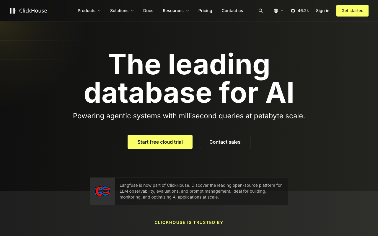 ClickHouse screenshot