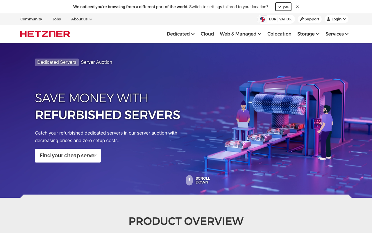 Hetzner Cloud screenshot