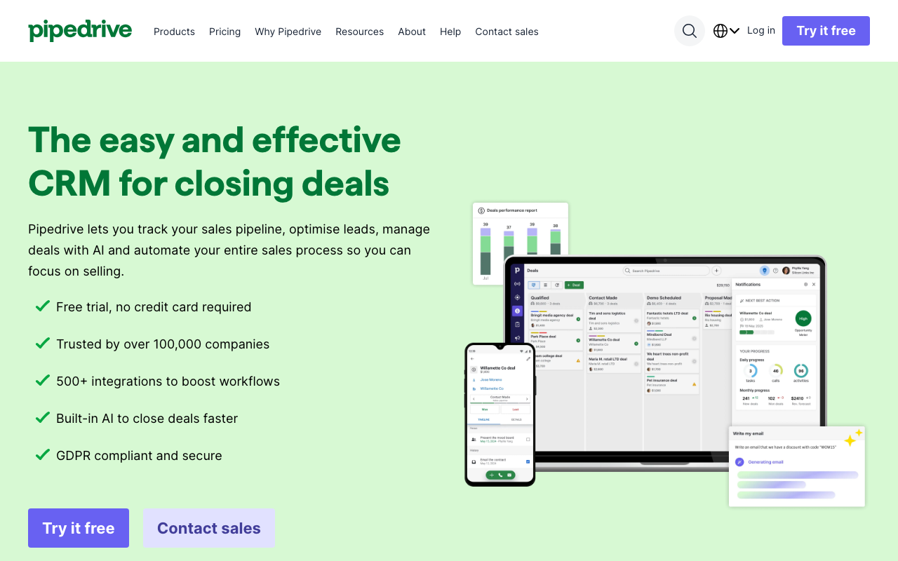 Pipedrive screenshot