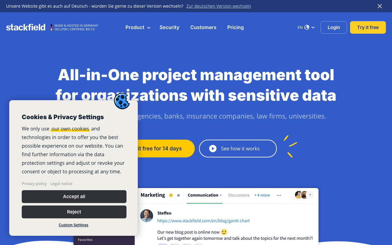 Stackfield screenshot