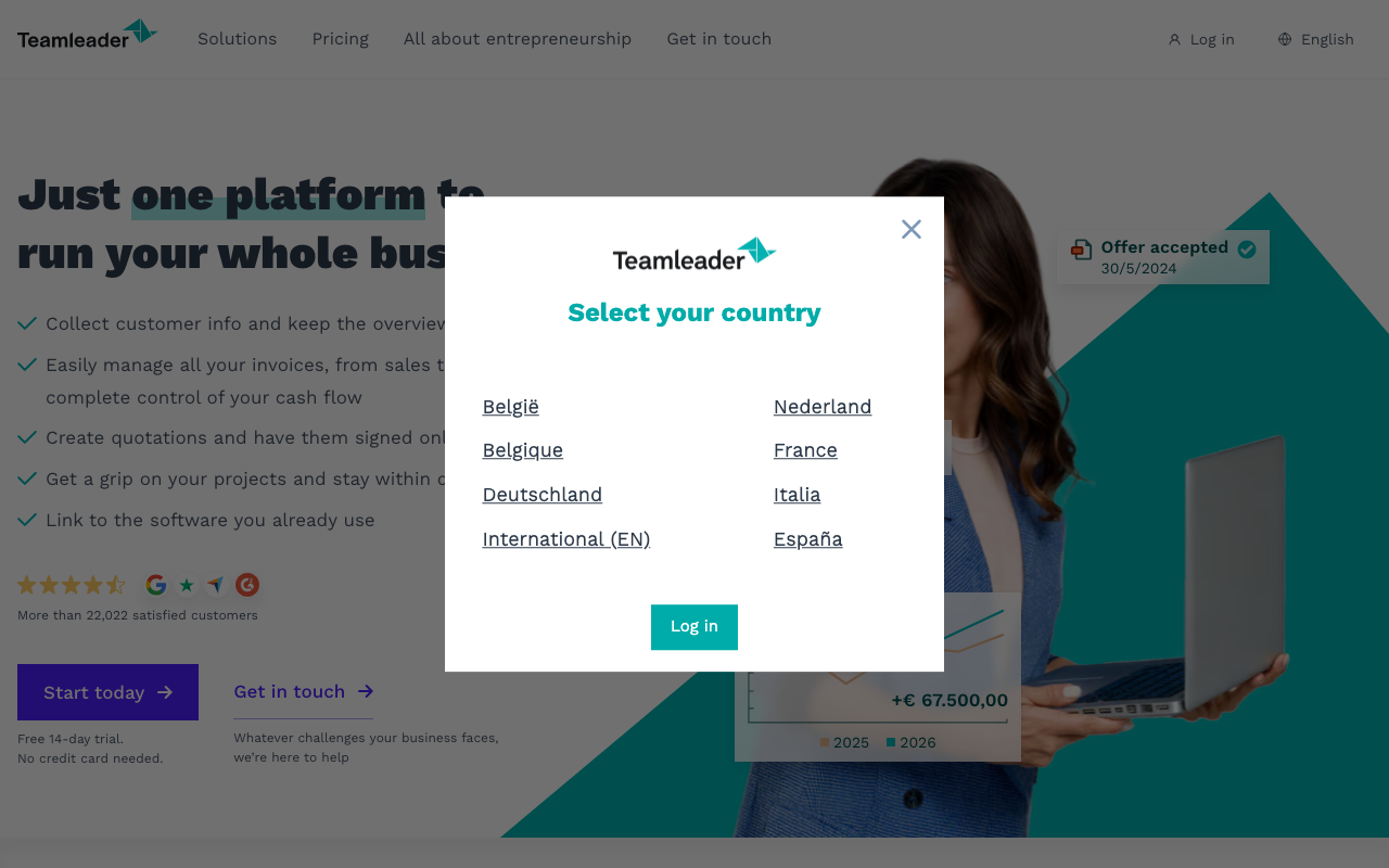 Teamleader screenshot